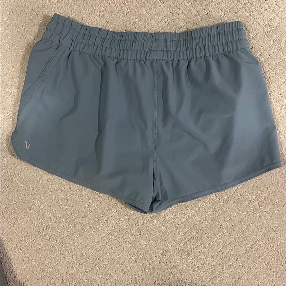 Vuori Running Shorts Womens Medium Blue Built In Liner Athletic Gym Workout - Picture 3 of 3